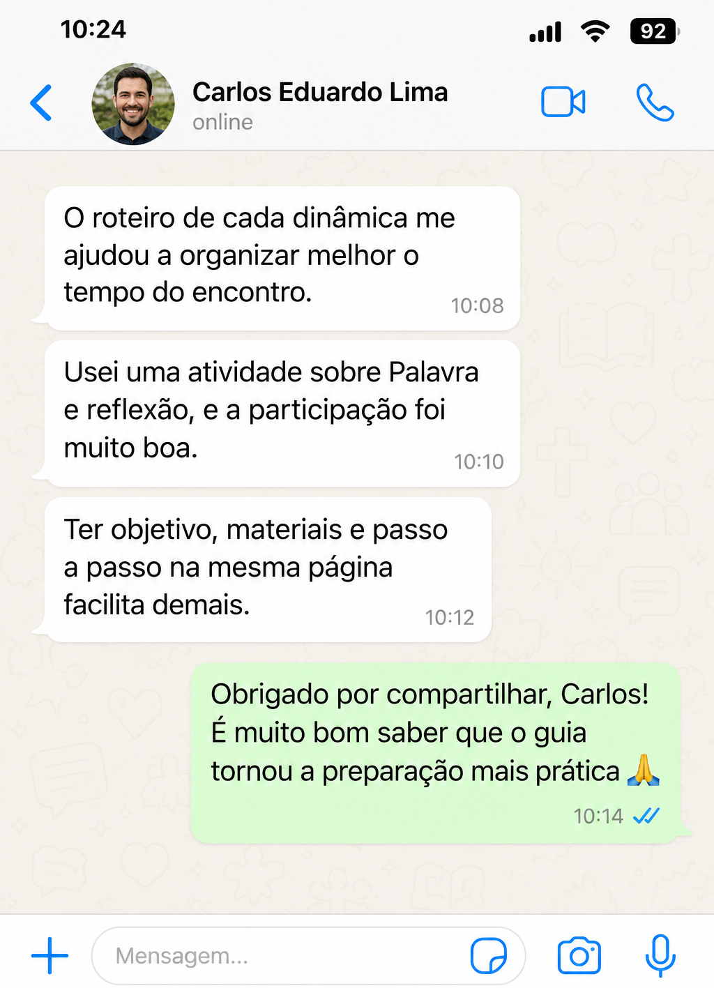 Conversa com Carlos Eduardo sobre o uso das dinâmicas